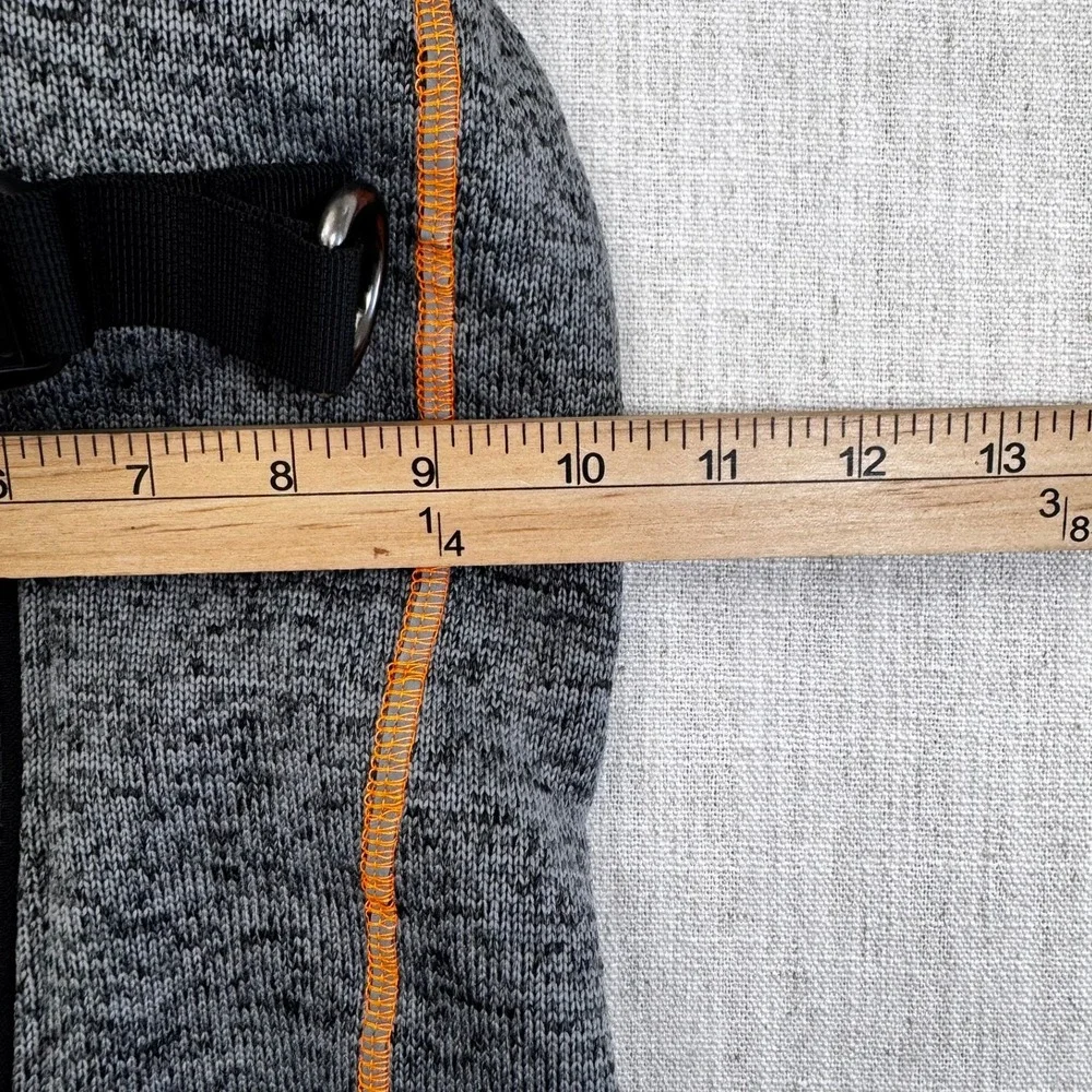 Dress Your Pet‎ With Love Gray Fleece Dog Sweater Vest Harness Zipper Large NEW